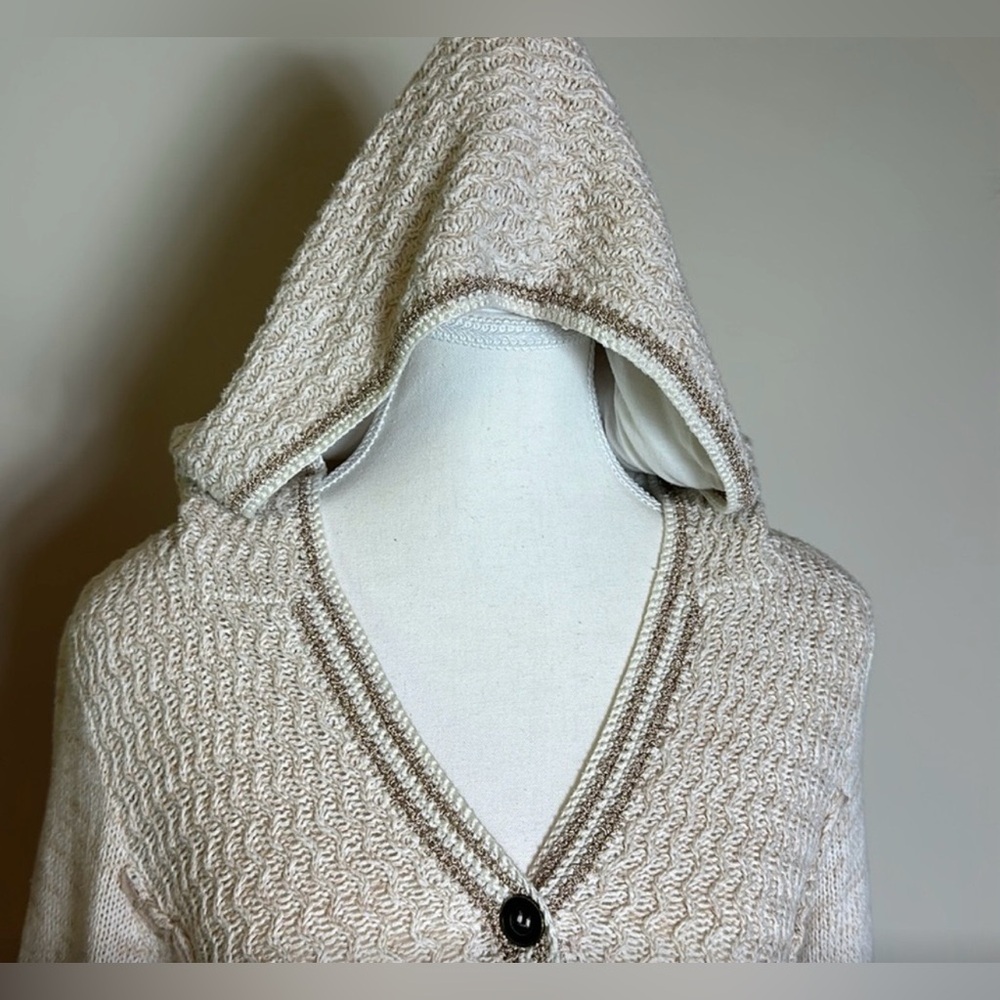NWT Free People Double Lined Crochet Hooded Cardigan Sweater - Large - Picture 6 of 7